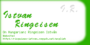 istvan ringeisen business card